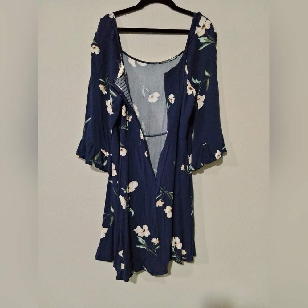 Floral Ruffle Sleeve Mini Dress - Picture 3 of 5